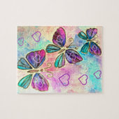 Harten en vlinders puzzel legpuzzel (Horizontaal)