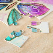 Harten en vlinders puzzel legpuzzel (Zijkant)