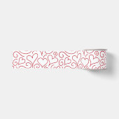 Harten en wervelingen Grosgrain Ribbon Lint (Voorkant)