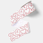 Harten en wervelingen Grosgrain Ribbon Lint (Achterkant)