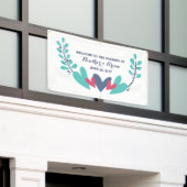 Harten en wijnstokken Banner (Buitenkant Gebouw)