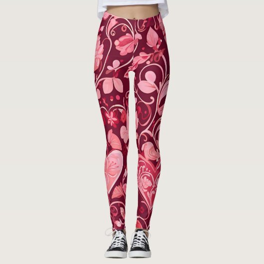 Harten en wijnstokken | leggings (Voorkant)