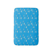 Harten en wolken op blauw badmat (Voorkant Verticaal)