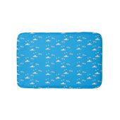 Harten en wolken op blauw badmat (Voorkant)