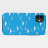 Harten en wolken op blauw Case-Mate iPhone case (Achterkant (horizontaal))