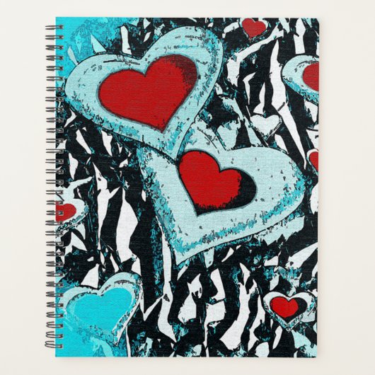 Harten en Zebrastripes Planner (Voorkant)