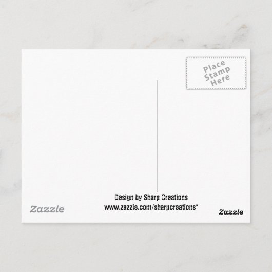 Harten en zoenen briefkaart (Achterkant)