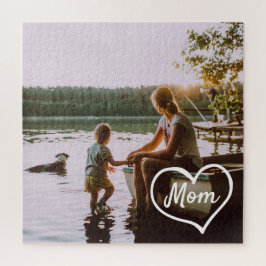 Harten Familie Foto Script Aangepaste Cadeau Puzze Legpuzzel