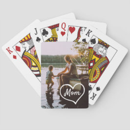 Harten Familie Foto Script Aangepaste Cadeau Speel Pokerkaarten