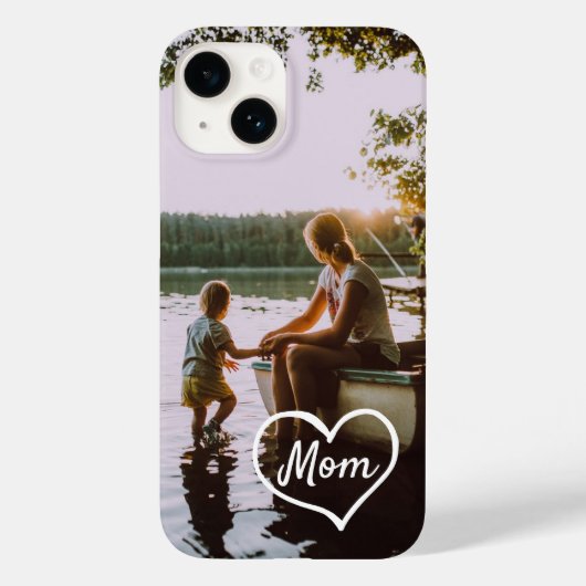 Harten Familie Foto Script Custom Geschenk iPhone  Case-Mate iPhone Case (Achterkant)