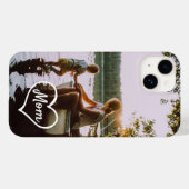 Harten Familie Foto Script Custom Geschenk iPhone  Case-Mate iPhone Case (Achterkant (horizontaal))