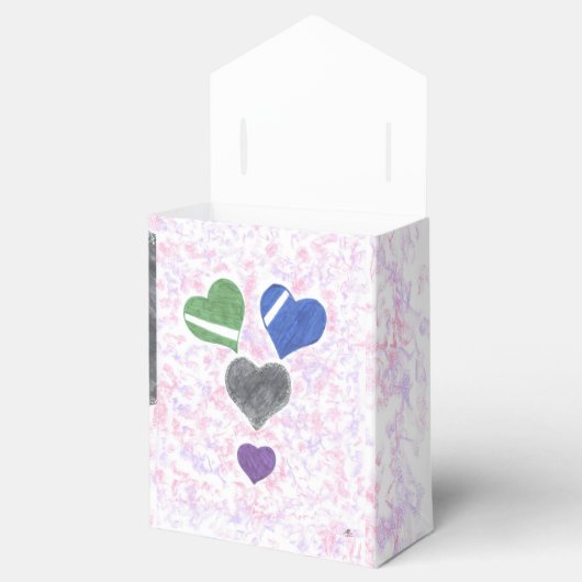 "Harten" Favor Box Bedankdoosjes (Geopend)