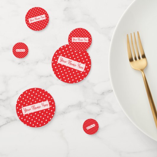 Harten Fijne Valentijnsdag Modern Liefdespatroon Confetti (Groep)