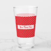Harten Fijne Valentijnsdag Modern Liefdespatroon Glas (Voorkant)