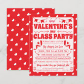 Harten Fijne Valentijnsdag Modern Liefdespatroon Kaart (Voorkant / Achterkant)