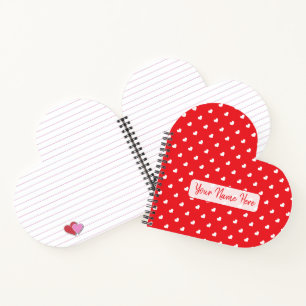 Harten Fijne Valentijnsdag Modern Liefdespatroon Notitieboek