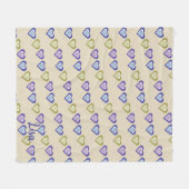 Harten Fleece Deken (Voorkant (Horizontaal))
