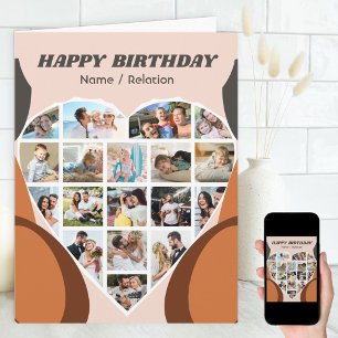 Harten Foto Collage Persoonlijk Leuke Verjaardag Kaart