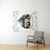 Harten foto collage Trouwbegroeting Wandkleed (In Situ (horizontaal))