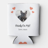 Harten-foto van de trouwerij met de hond blikjeskoeler (Voorkant)