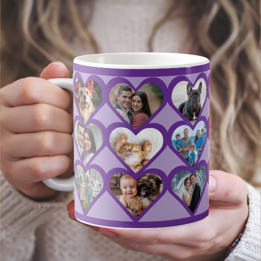 Harten fotocollage op maat koffiemok