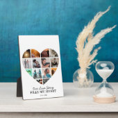 Harten Fotocollage Valentijnsdag Aangepaste Tekst Fotoplaat (Zijkant)