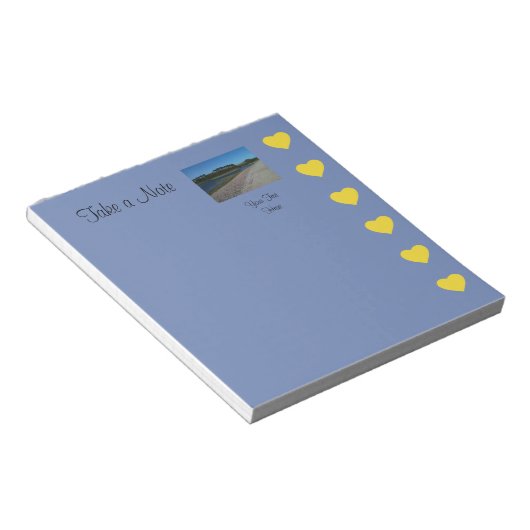 Harten Fotograferen Sjabloon Notitieblok (Schuin)