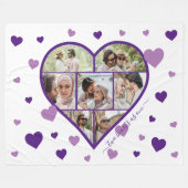 Harten foto's collage Fleece Blanket - horizontaal (Voorkant (Horizontaal))