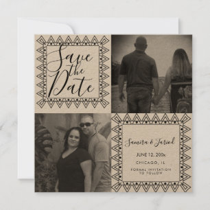Harten Frame Zwart Wit Foto Save the Date