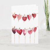 Harten gebonden aan een lijn kaart (Voorkant)