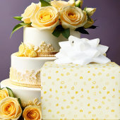 Harten-Geel Huwelijk-Moederdag-Valentijn Rollen Cadeaupapier