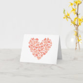 Harten gemaakt van harten Ontwerp GEPERSONALISEERD Kaart (Gele Bloem)