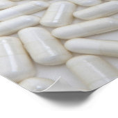 Harten gemaakt van rode pillen poster (Hoek)