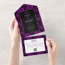 Harten genoeg allemaal in één bruiloft uitnodigen all in one uitnodiging