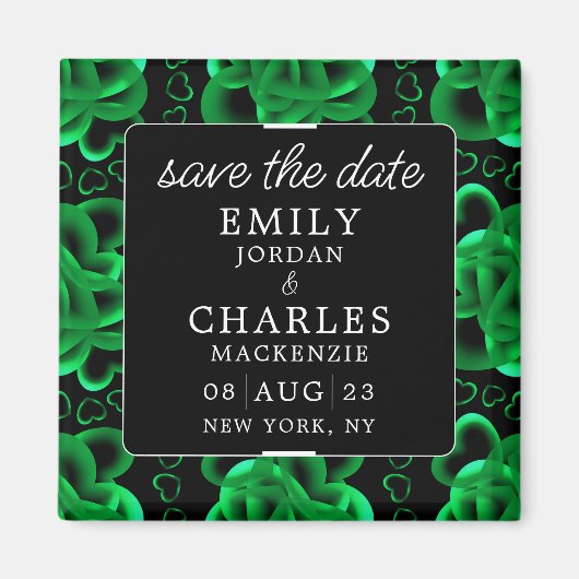 Harten genoeg elegante bruiloft magneet (Voorkant)