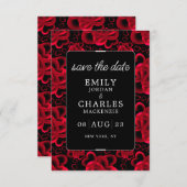 Harten genoeg elegante bruiloft save the date (Voorkant / Achterkant)