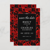 Harten genoeg elegante bruiloft save the date (Voorkant / Achterkant)