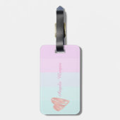 Harten, gepersonaliseerd met Ombre Striped Monogra Bagagelabel (Achterkant verticaal)