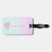 Harten, gepersonaliseerd met Ombre Striped Monogra Bagagelabel (Achterkant horizontaal)