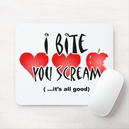 Harten, geschreeuw en bitten Apple Mousepad Muismat (Met muis)