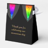 Harten gloed met Pride Gay Wedding Favor Box Bedankdoosjes (Achterkant)