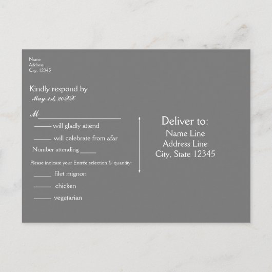 Harten gloeiende metselwerkpot & Baby's Breath RSV Uitnodiging Briefkaart (Achterkant)