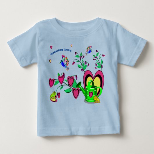 Harten - Groeiende liefde Baby T-Shirt (Voorkant)