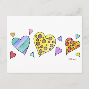 Harten hart hart briefkaart