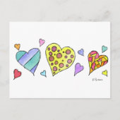 Harten hart hart briefkaart (Voorkant)