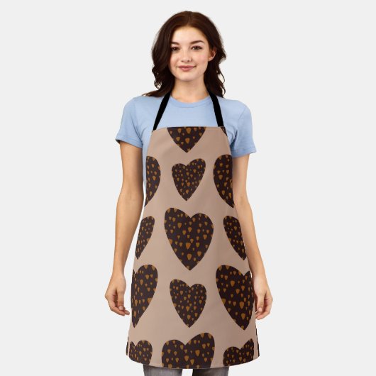 Harten, harten en meer harten Schort (Gedragen)