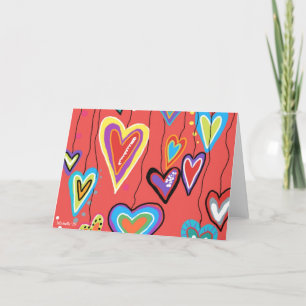 Harten, harten en nog meer harten bedankkaart