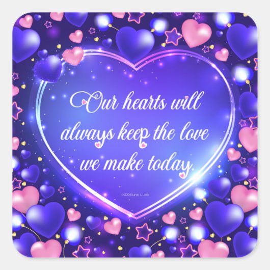 Harten houden de liefde stickers (Voorkant)
