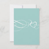 Harten Huwelijksreactiekaarten (Turquoise & Goud) RSVP Kaartje (Achterkant)