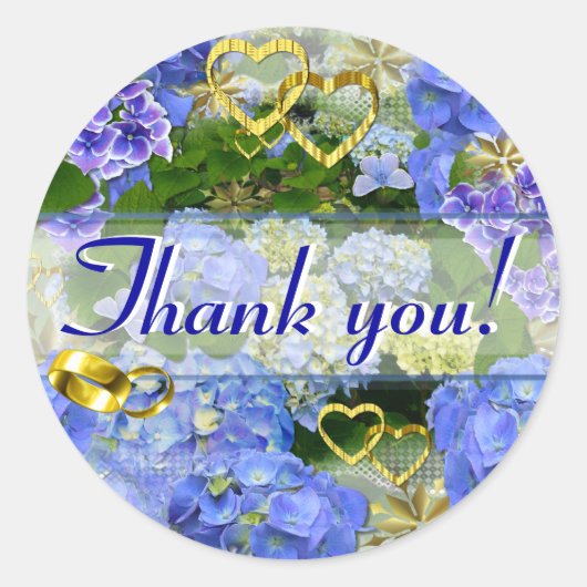 HARTEN & HYDRANGEAS ~ Envelope Sealers # 2 Ronde Sticker (Voorkant)